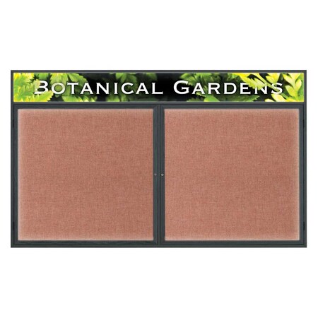 United Visual Products Open Faced Traditional Rounded Corkboard UV641ARC-GOLD-CLOUD
